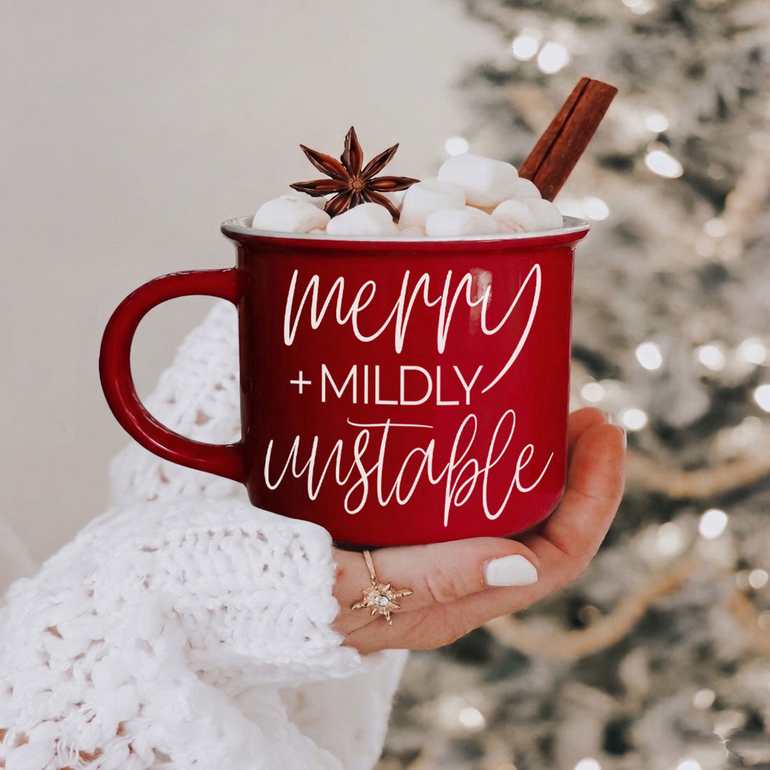 Merry + Mildly Unstable mug for festive shelf display
Christmas coffee cup for holiday kitchen styling
Holiday mug for Christmas countertop decor
Merry + Mildly Unstable mug for Christmas morning coffee
Funny Christmas morning mug
Christmas mug for chaotic holiday mornings
Merry + Mildly Unstable mug for holiday coffee moments
Funny mug for Christmas morning chaos