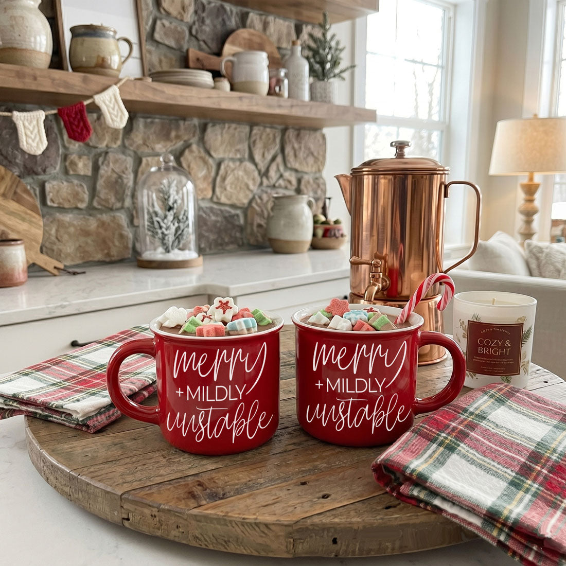 Merry + Mildly Unstable mug for Christmas kitchen decor
Funny Christmas mug for holiday shelf styling
Merry + Mildly Unstable mug for festive kitchen shelves
Christmas mug for tiered tray decor
Funny holiday mug for Christmas tiered tray
Merry + Mildly Unstable mug for holiday home decor
Christmas mug for cozy seasonal decor
Cute holiday mug for Christmas decorating