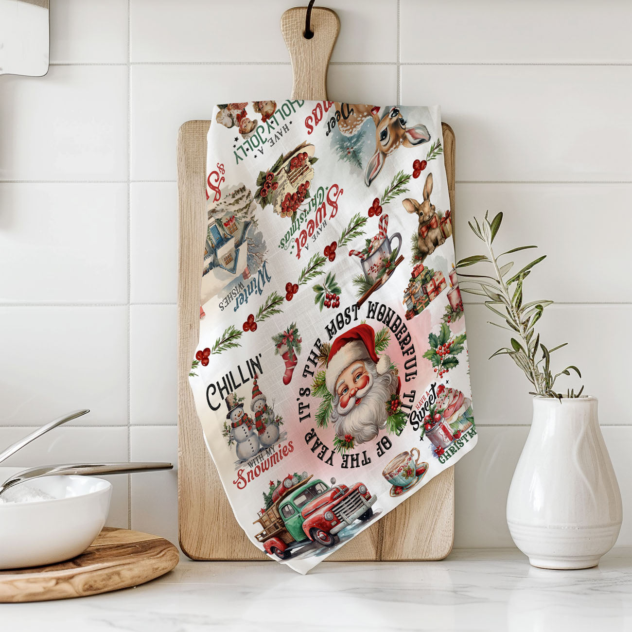 unique vintage christmas kitchen towel retro holiday decor gift
one of a kind vintage christmas dish towel nostalgic santa design
unique retro holiday tea towel farmhouse christmas kitchen decor
vintage inspired christmas towel exclusive holiday home decor
boutique style vintage christmas kitchen towel nostalgic design
vintage christmas kitchen towel styled holiday kitchen photo