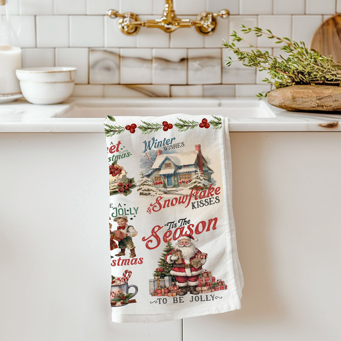 classic christmas tea towel vintage holiday home decor
vintage christmas kitchen towel cozy holiday farmhouse style
retro holiday kitchen towel traditional christmas decor
nostalgic santa kitchen towel vintage christmas theme
vintage farmhouse christmas towel rustic holiday kitchen