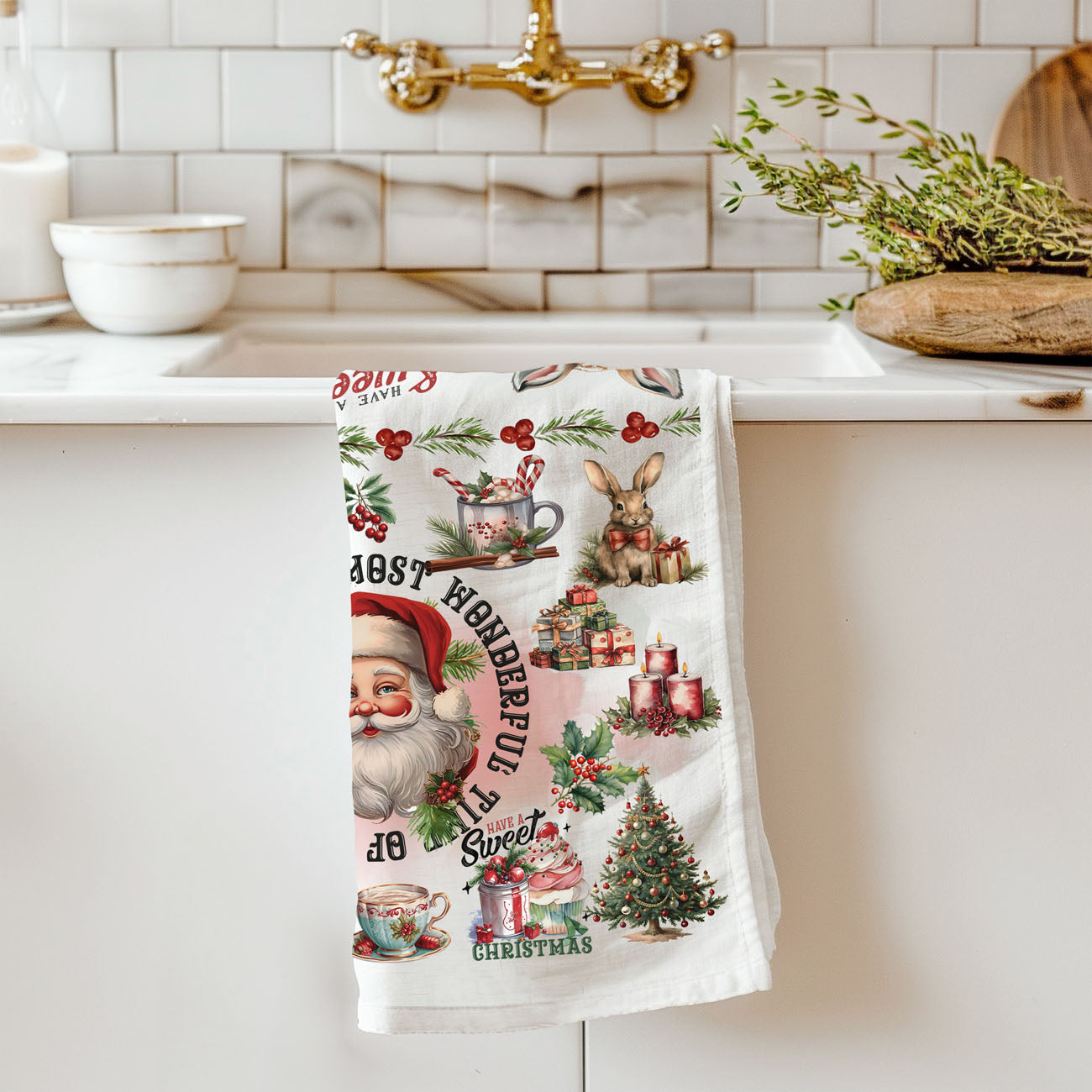 vintage christmas kitchen towel farmhouse holiday decor
retro christmas dish towel nostalgic santa kitchen decor
vintage holiday tea towel classic christmas kitchen styling
farmhouse christmas dish towel vintage holiday aesthetic
nostalgic christmas kitchen decor towel retro santa design