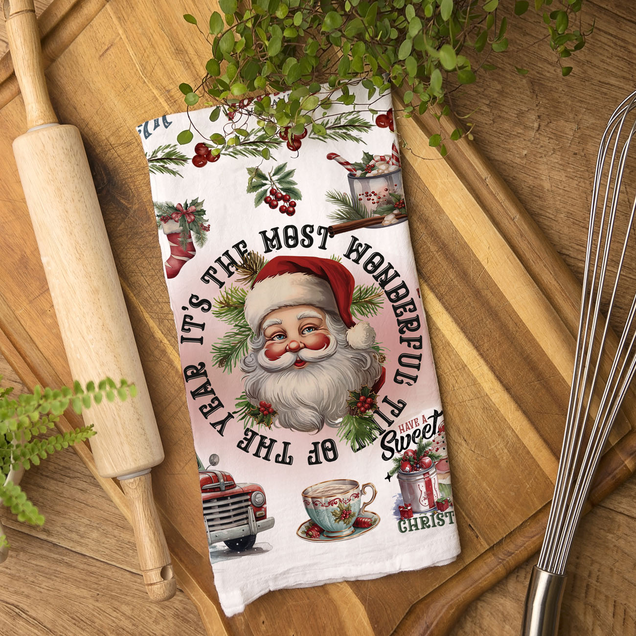 classic christmas kitchen towel meaningful holiday present
vintage santa towel cozy christmas gift idea for mom
nostalgic holiday kitchen towel perfect christmas gift
retro farmhouse christmas towel gift for holiday hostess
vintage christmas towel charming gift for holiday lovers