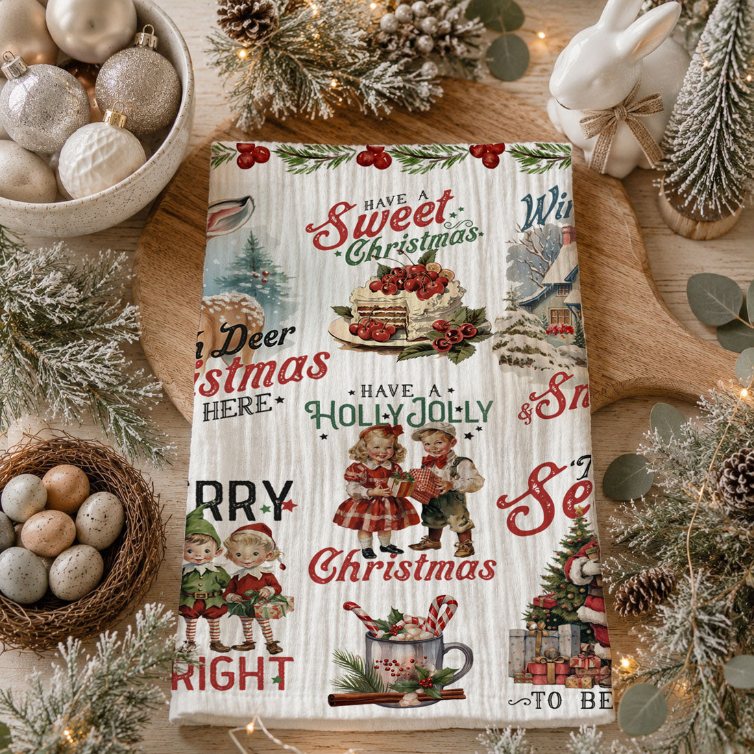 old world santa kitchen towel traditional christmas style
vintage santa christmas tea towel nostalgic holiday charm
classic santa artwork kitchen towel retro christmas decor
antique style santa dish towel vintage holiday kitchen
rustic farmhouse christmas kitchen towel vintage holiday style
cozy christmas kitchen decor towel farmhouse aesthetic