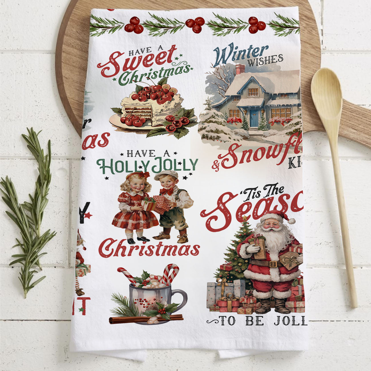 vintage santa claus kitchen towel retro holiday decor
old fashioned santa christmas dish towel nostalgic style
retro santa face kitchen towel vintage holiday design
classic santa claus christmas kitchen towel vintage look
vintage santa holiday towel nostalgic christmas kitchen
retro santa illustration dish towel farmhouse christmas decor