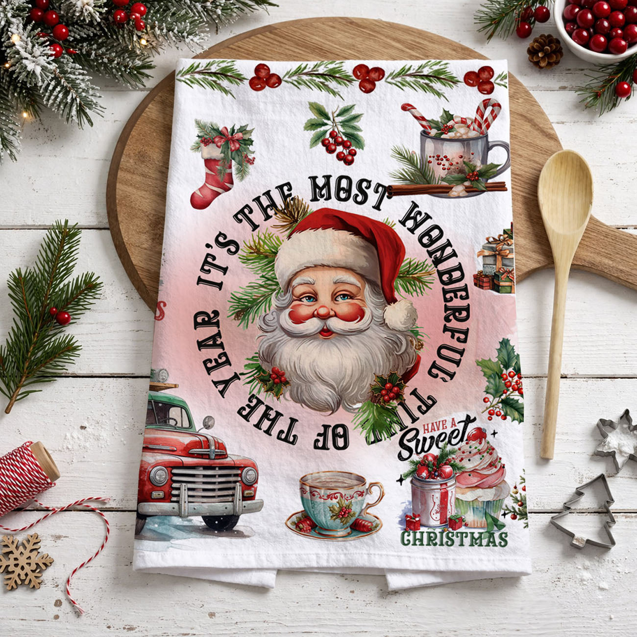 nostalgic christmas towel retro santa farmhouse holiday decor
classic christmas kitchen towel vintage aesthetic holiday styling
retro farmhouse christmas towel nostalgic holiday home decor
vintage holiday towel traditional christmas kitchen decor gift
nostalgic christmas kitchen towel vintage farmhouse aesthetic decor