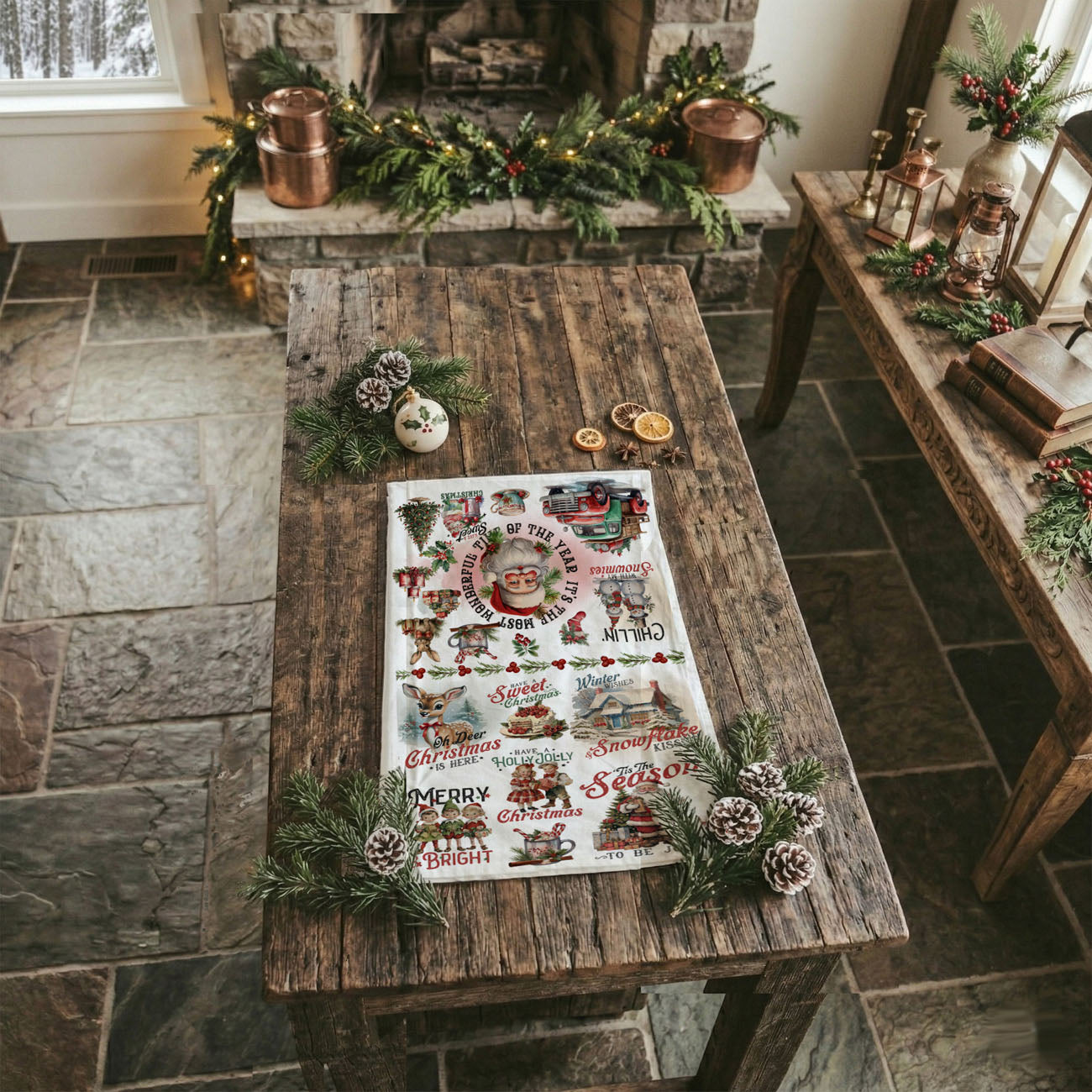 cozy farmhouse christmas kitchen towel holiday home feel
vintage holiday towel for warm christmas kitchen moments
retro christmas decor towel nostalgic cozy home aesthetic
vintage christmas kitchen towel for holiday instagram photos
retro christmas towel aesthetic kitchen content styling