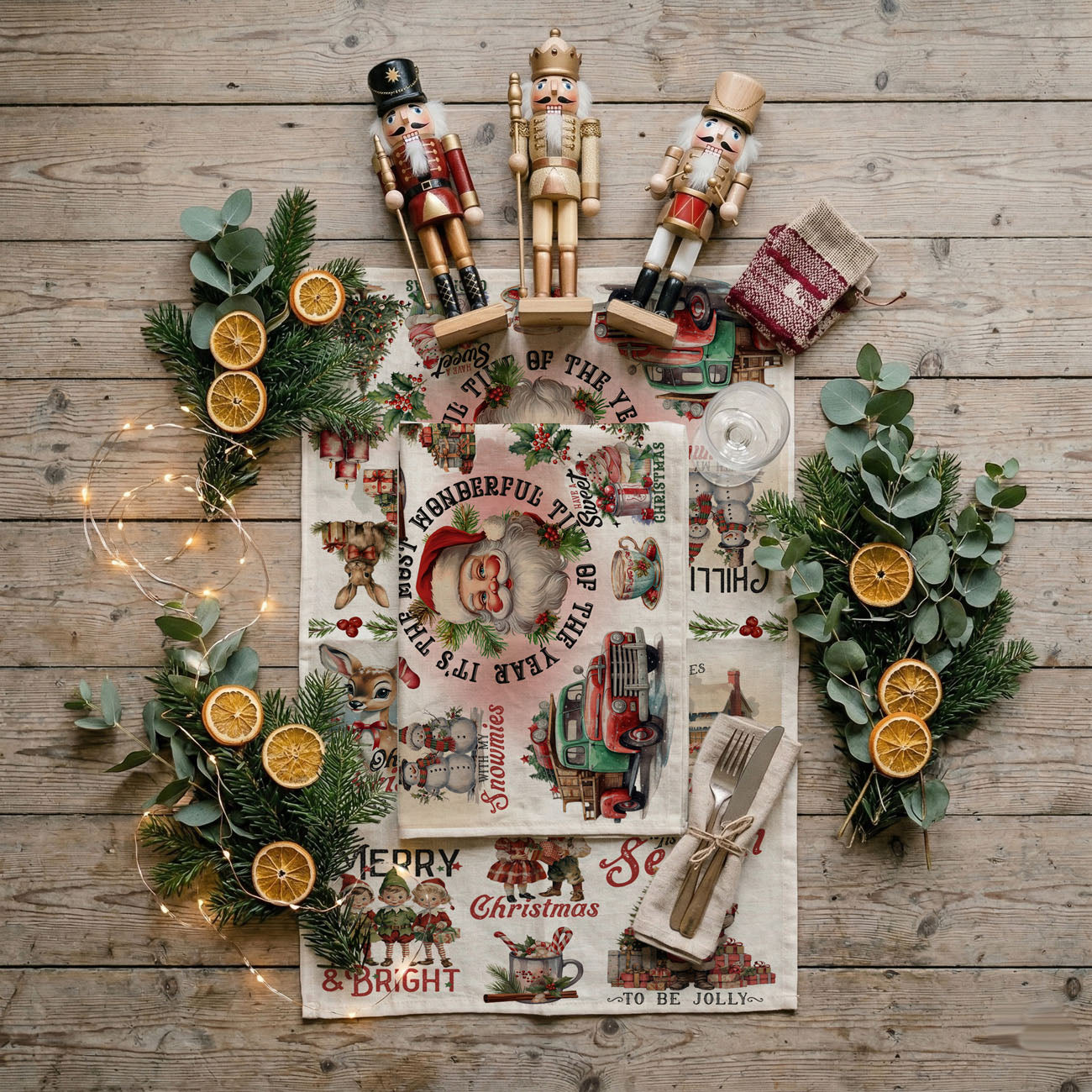 nostalgic holiday towel for small shop christmas decor display
vintage christmas kitchen towel best selling holiday gift item
farmhouse christmas towel trending retro holiday gift idea
classic christmas towel unique boutique holiday kitchen decor
retro santa kitchen towel popular christmas gift for women