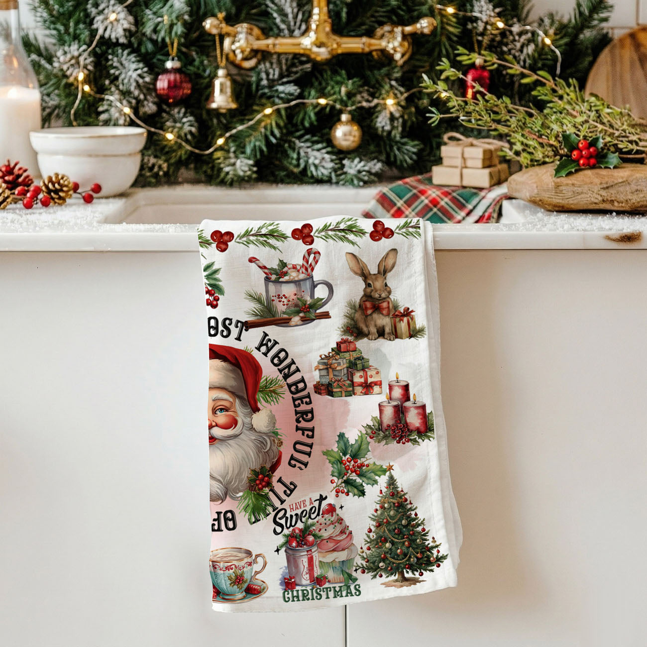 retro farmhouse christmas dish towel traditional holiday home accessory
vintage style christmas towel festive kitchen decor retro santa design
old fashioned christmas kitchen towel cozy holiday home decoration
traditional christmas tea towel vintage santa farmhouse kitchen decor
retro christmas kitchen towel nostalgic holiday baking accessory