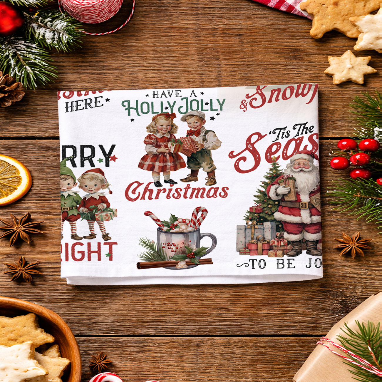retro christmas dish towel gift for bakers
vintage holiday towel gift for hostess christmas party
classic christmas kitchen towel thoughtful holiday gift
farmhouse christmas decor gift vintage style towel
vintage christmas baking towel holiday kitchen accessory
retro holiday dish towel for baking season decor
