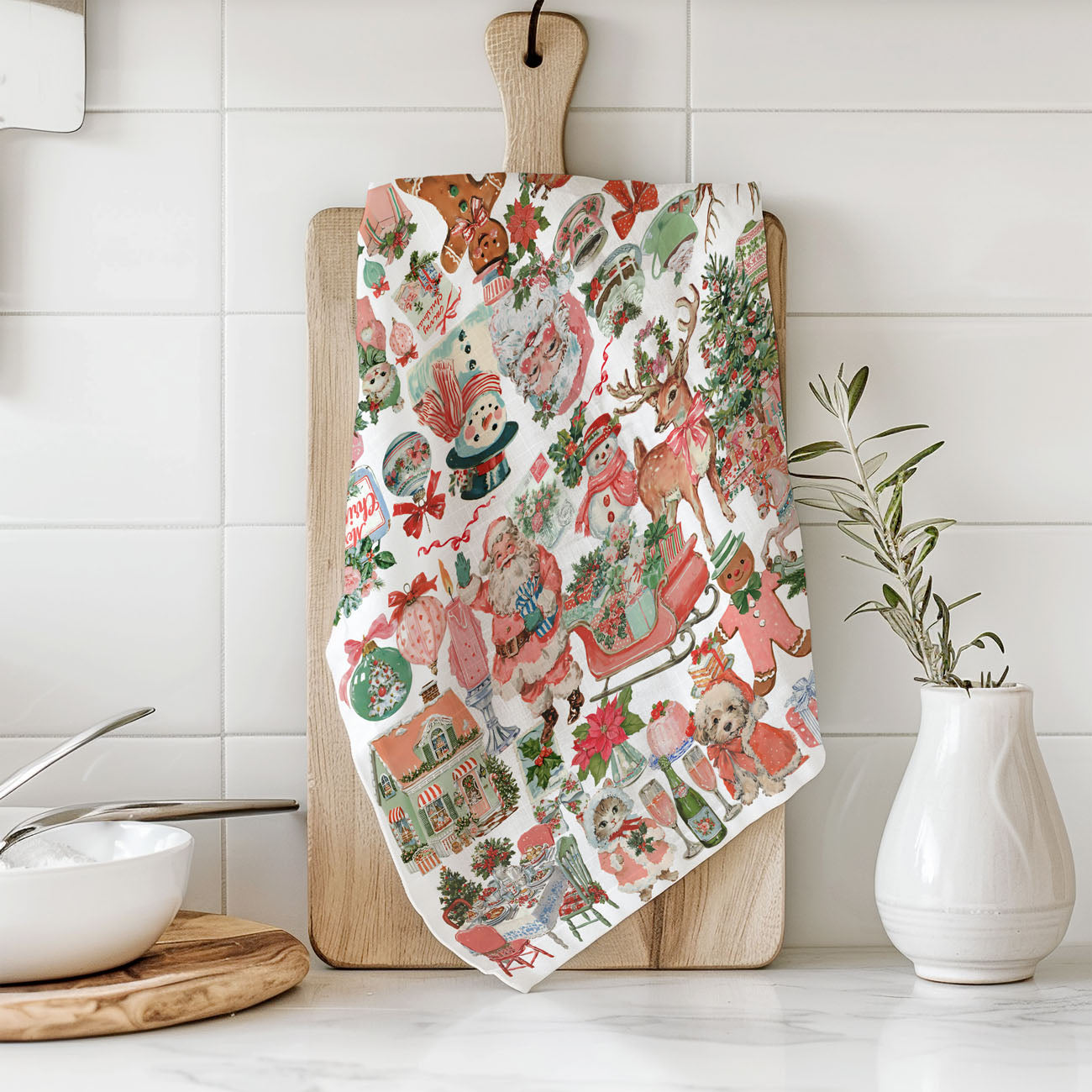 pink christmas decorating ideas farmhouse kitchen towel
seasonal pink christmas home decor kitchen towel
pink cozy christmas kitchen decor vintage tea towel
pink cottage christmas aesthetic kitchen towel design
feminine christmas kitchen decor pink vintage towel
