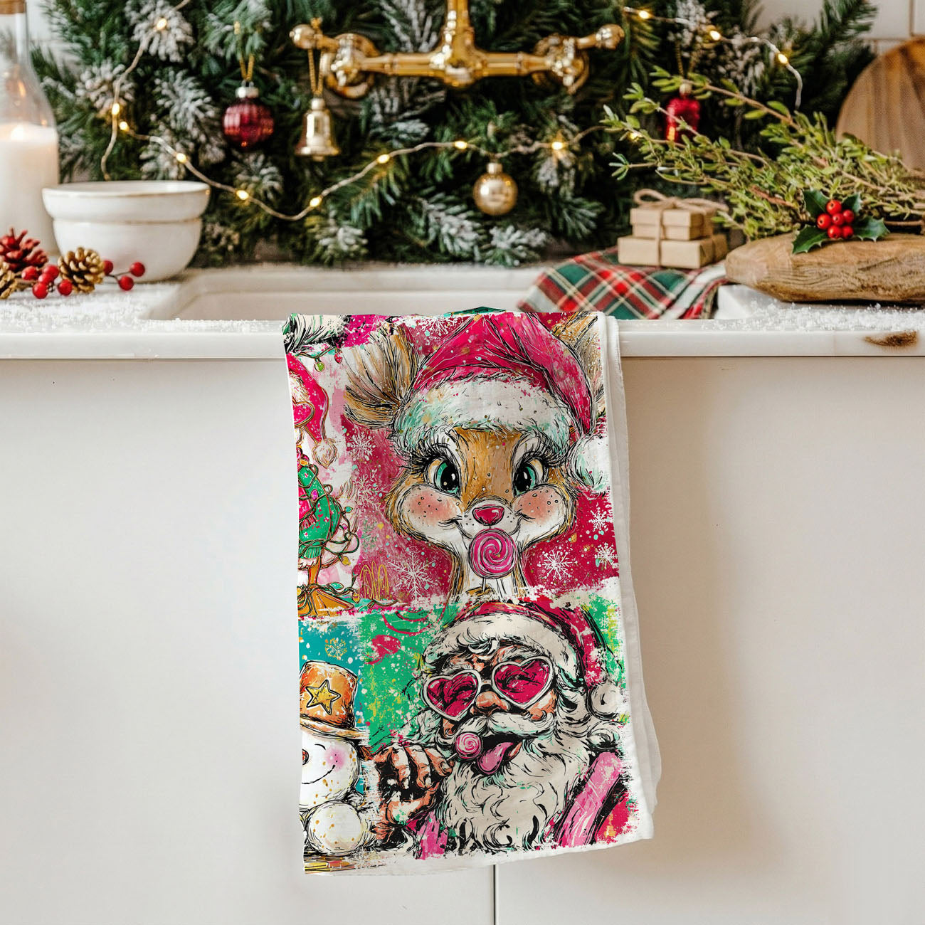 christmas kitchen towel gift for her funny holiday gift
unique christmas gift idea for mom kitchen towel
funny hostess gift christmas dish towel colorful
stocking stuffer christmas kitchen towel funny decor
giftable holiday tea towel for friends christmas