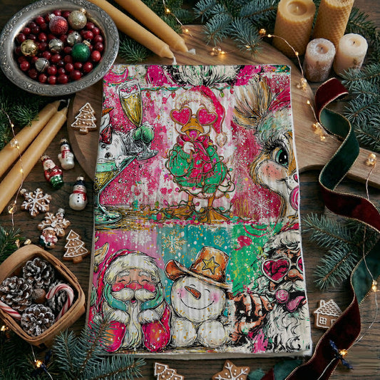 funny christmas kitchen towel colorful holiday dish towel
cute christmas tea towel santa reindeer snowman design
unique christmas kitchen towel funny holiday decor
festive christmas dish towel bright holiday kitchen decor
holiday flour sack towel colorful christmas design