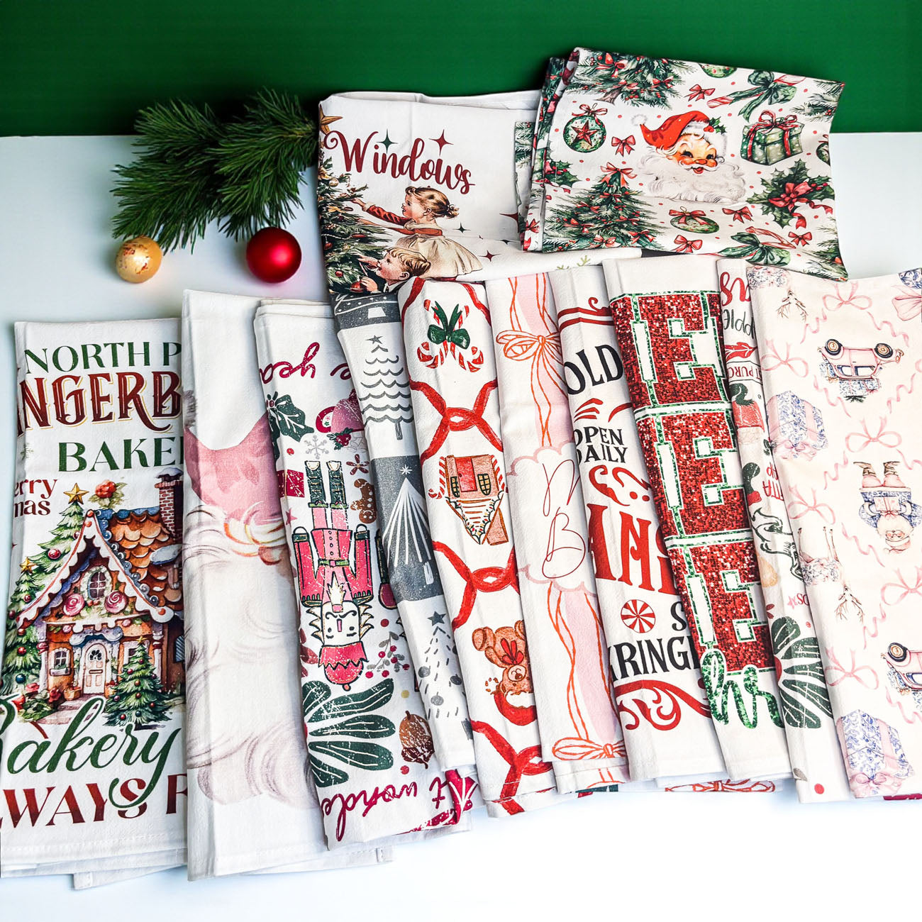 Vintage Santa Towels