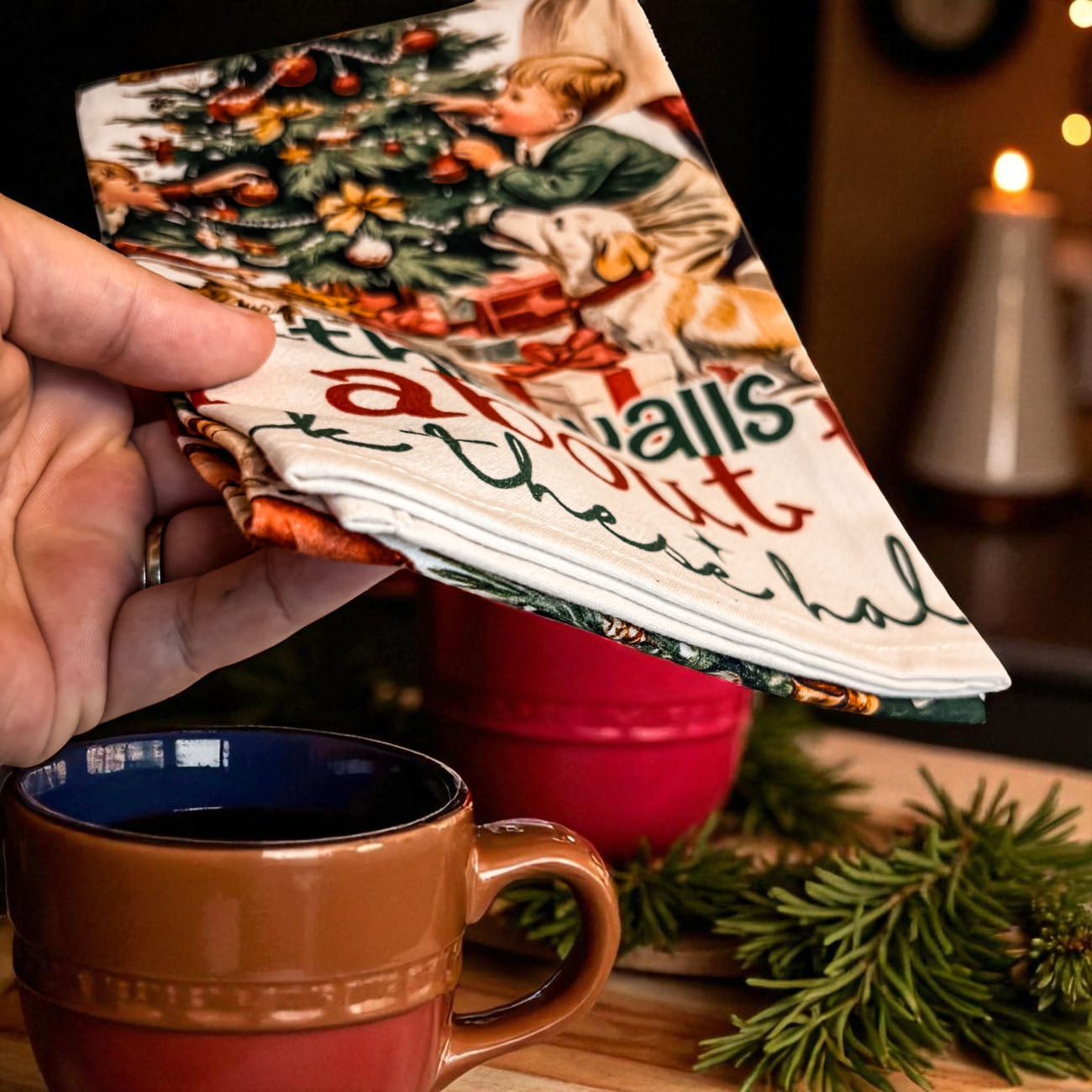 Christmas kitchen towel humorous quote
Vintage Christmas kitchen decor funny
Funny Christmas kitchen decor towel
Humorous Christmas kitchen towel