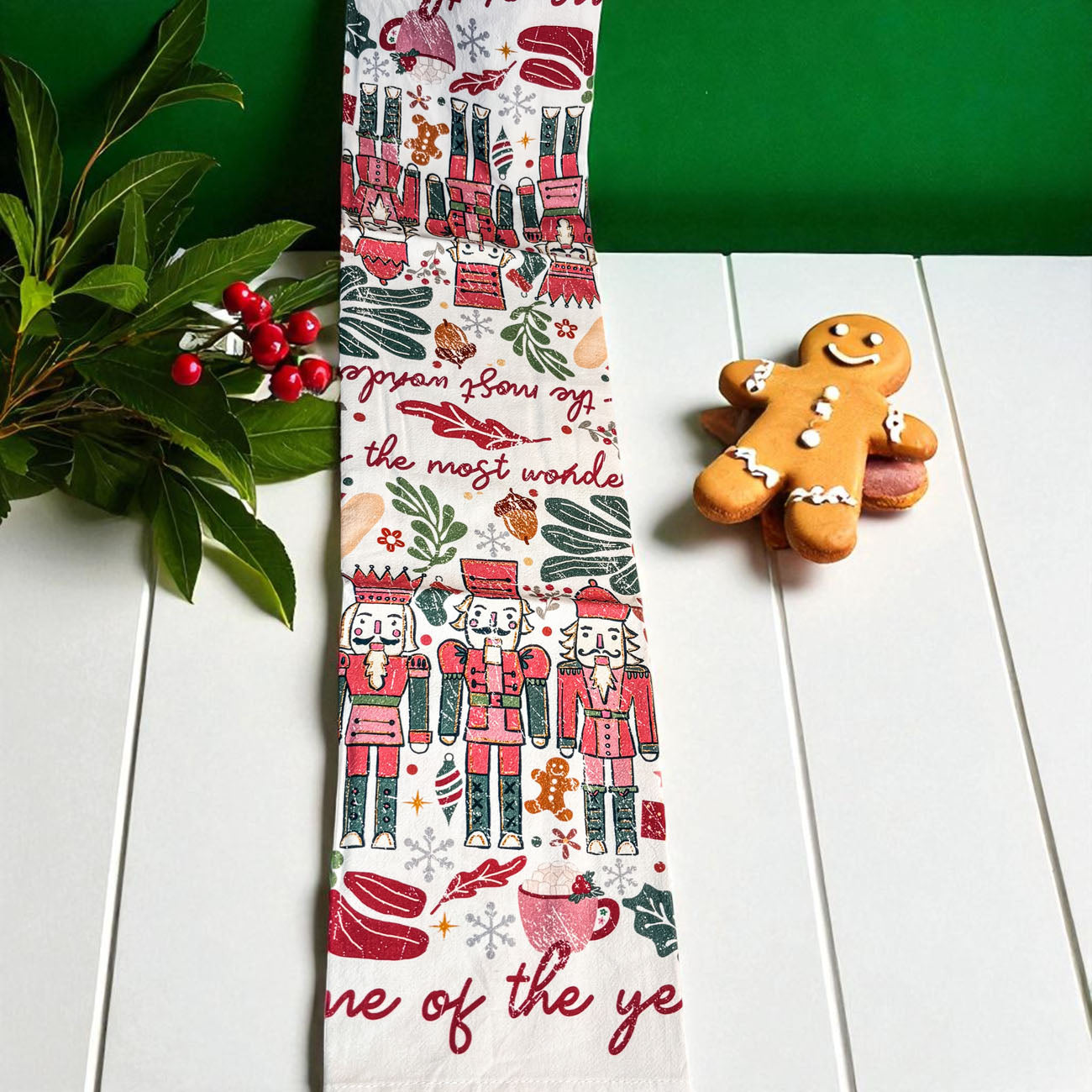 Boho Floral Nutcracker Towel