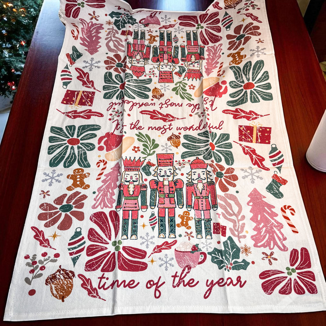 Boho Floral Nutcracker Towel