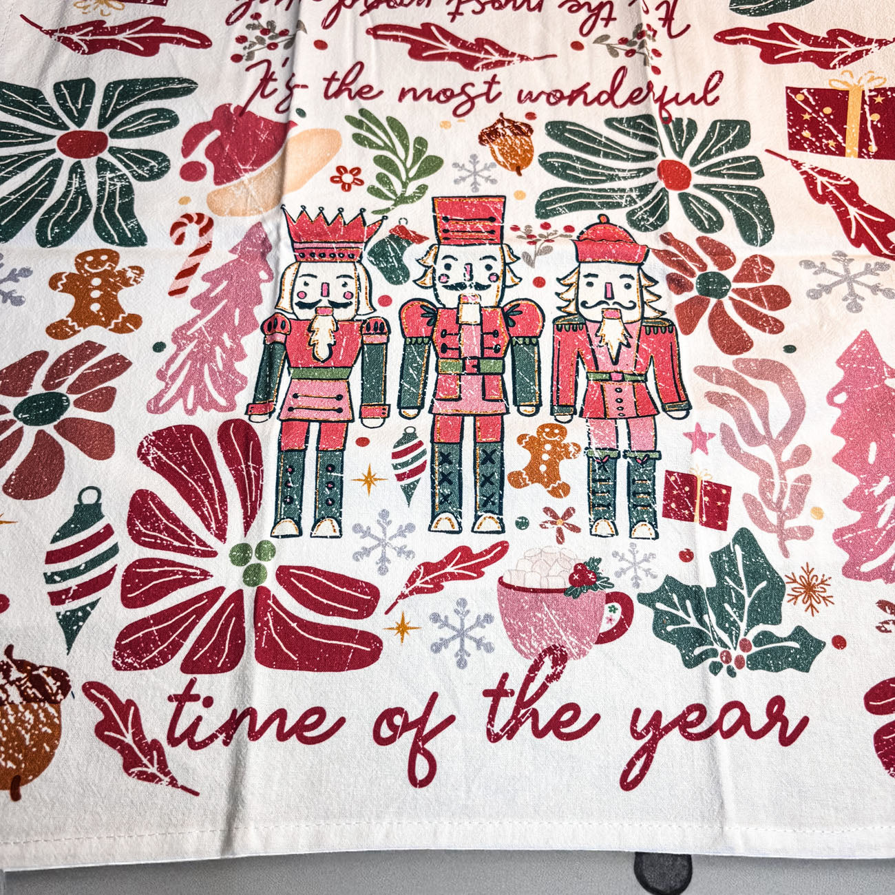 Boho Floral Nutcracker Towel