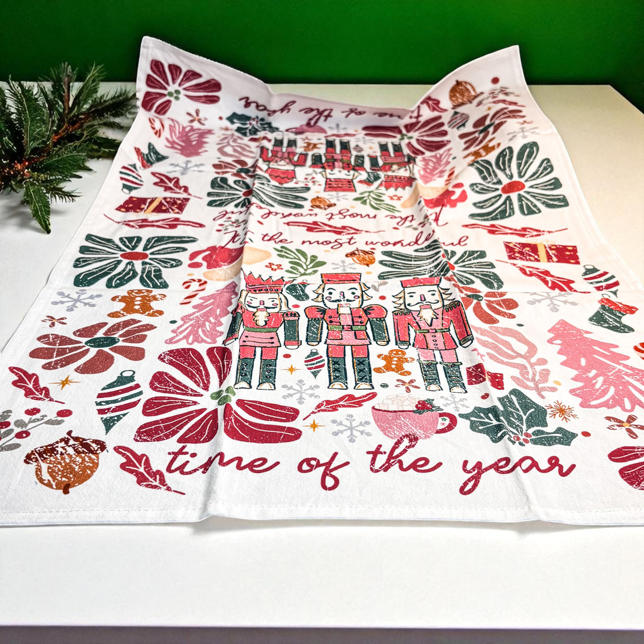 Boho Floral Nutcracker Towel