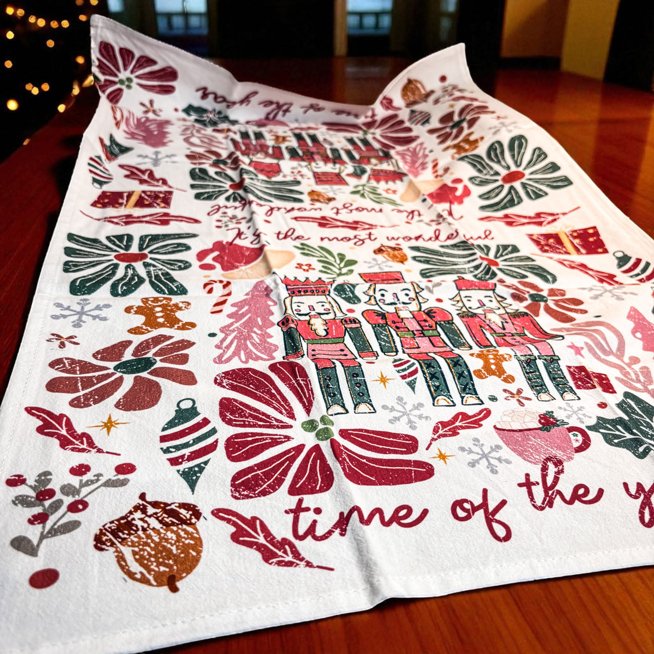 Boho Floral Nutcracker Towel