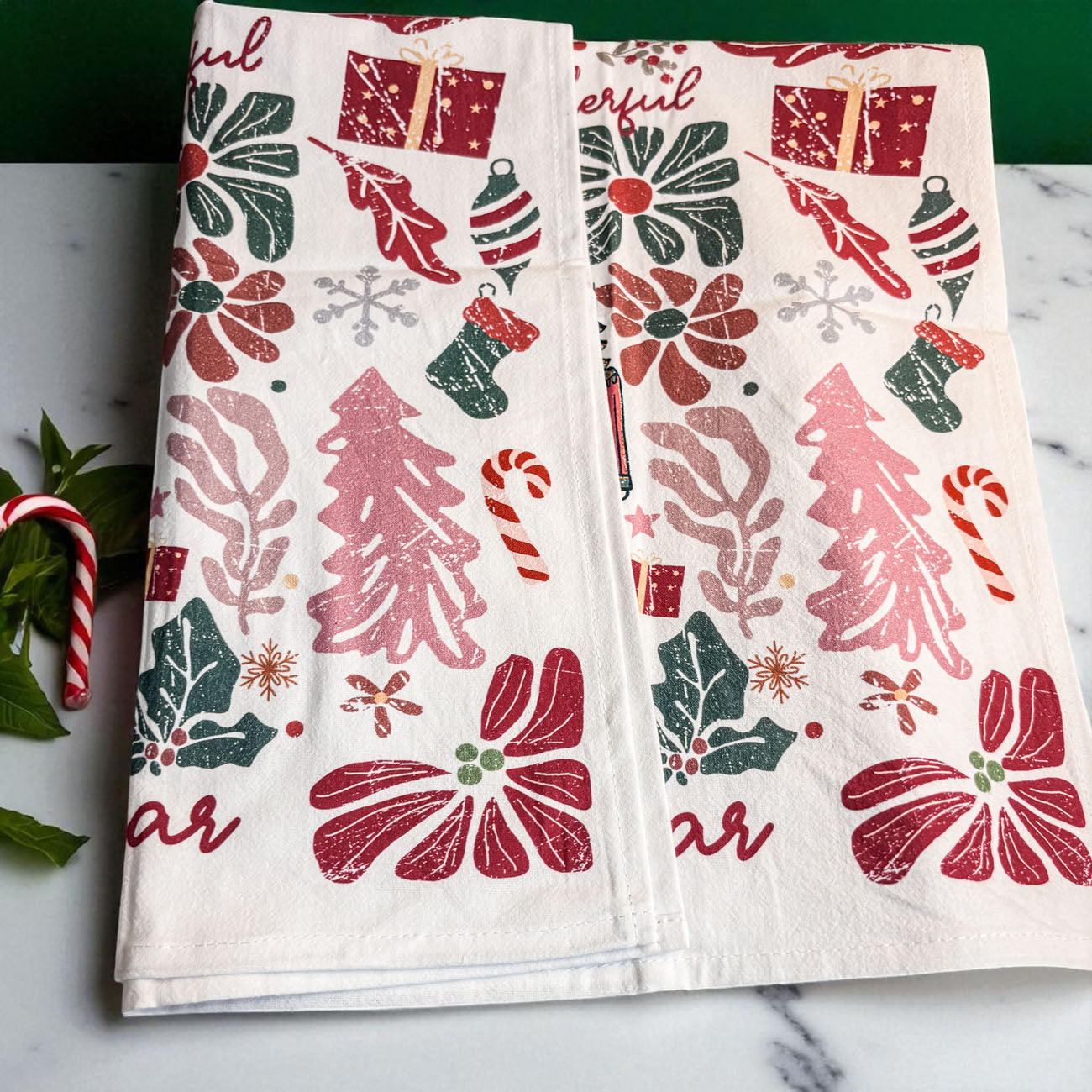 Boho Floral Nutcracker Towel
