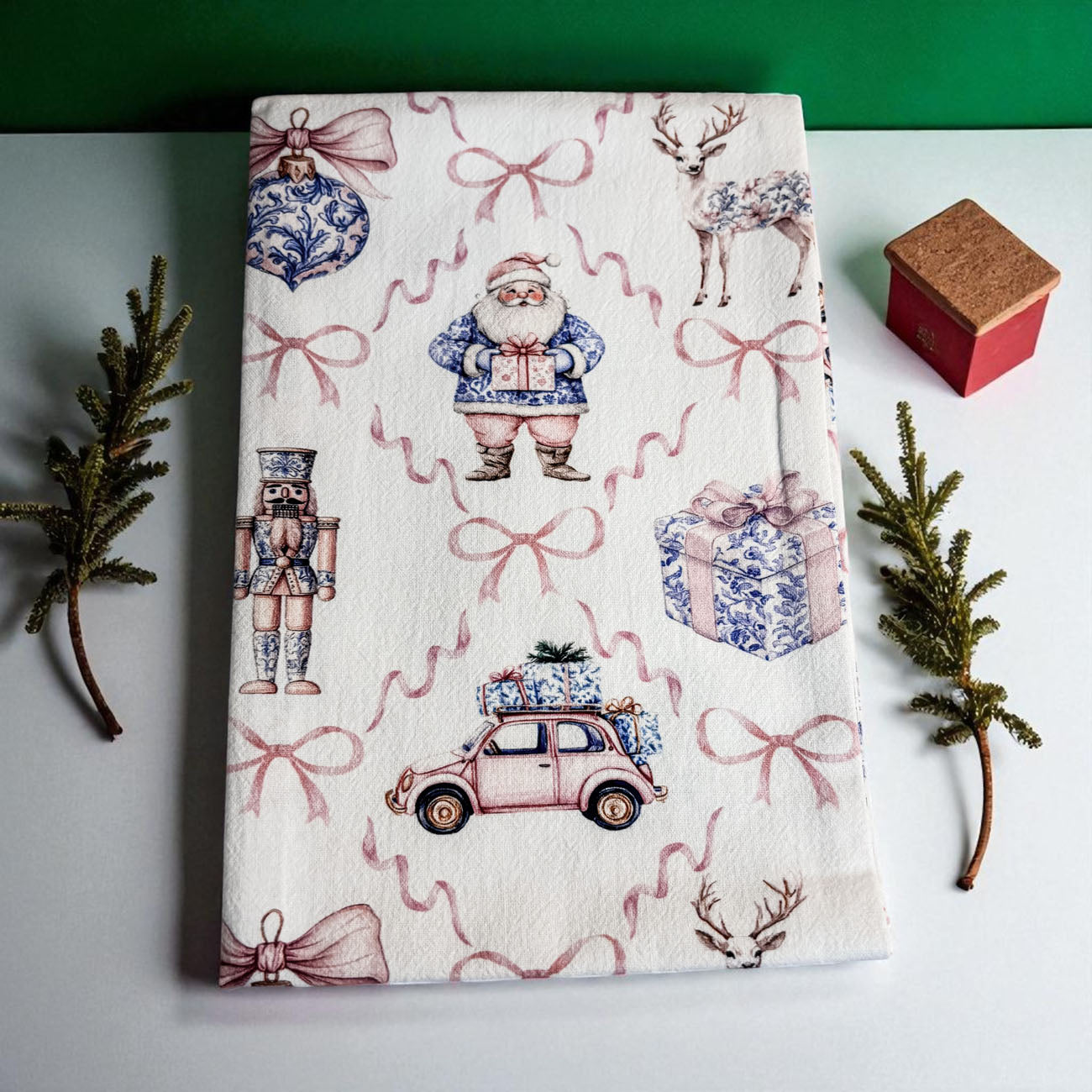 Premium cotton Christmas dish towels hanging loop
Christmas home decor kitchen accessories towels