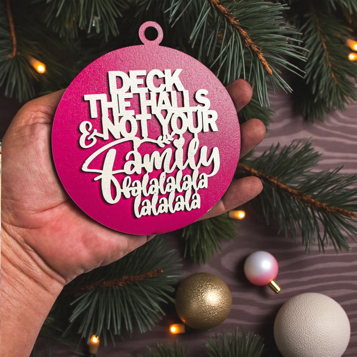 Pink Christmas Home Decor & Gift Ideas
Handmade ornament
Christmas tree decor
Wood ornament