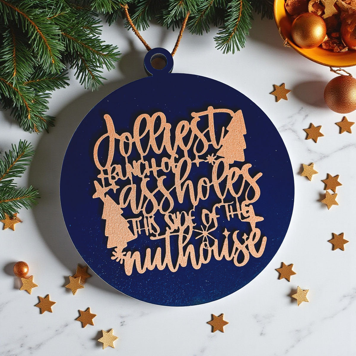 jolliest bunch of ornament Blue and gold
handmade christmas gifts for adults or kids
handmade christmas gifts for coworkers 