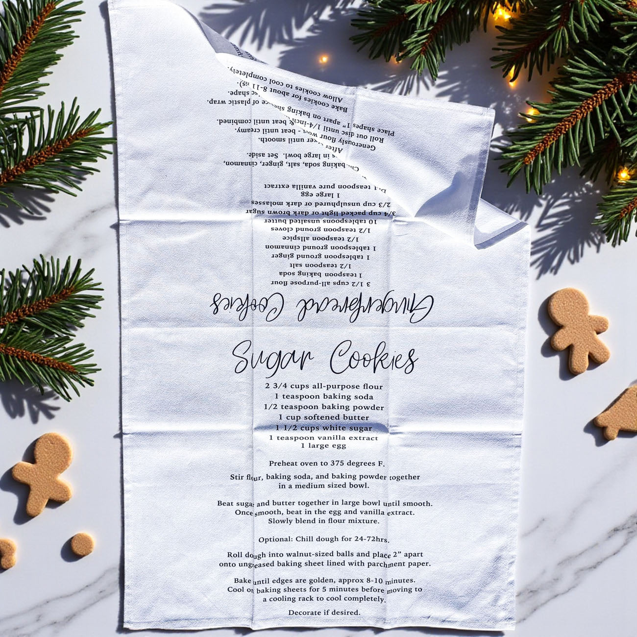 Holiday Cookie Recipe Towel