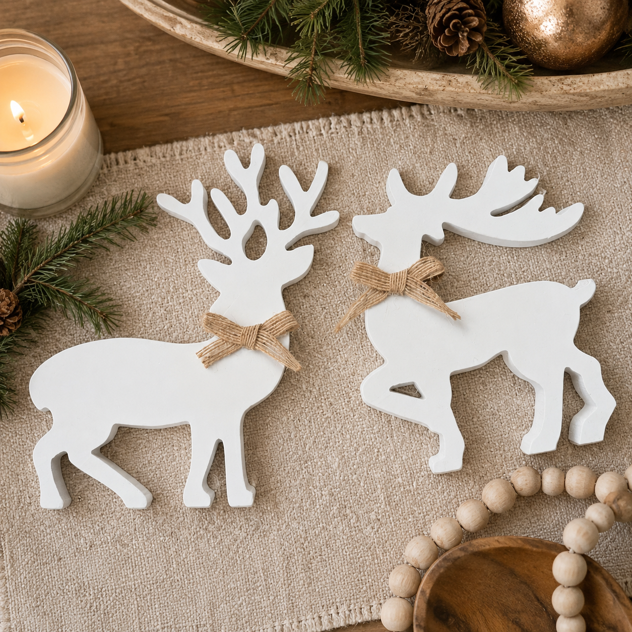 Snowy Stags