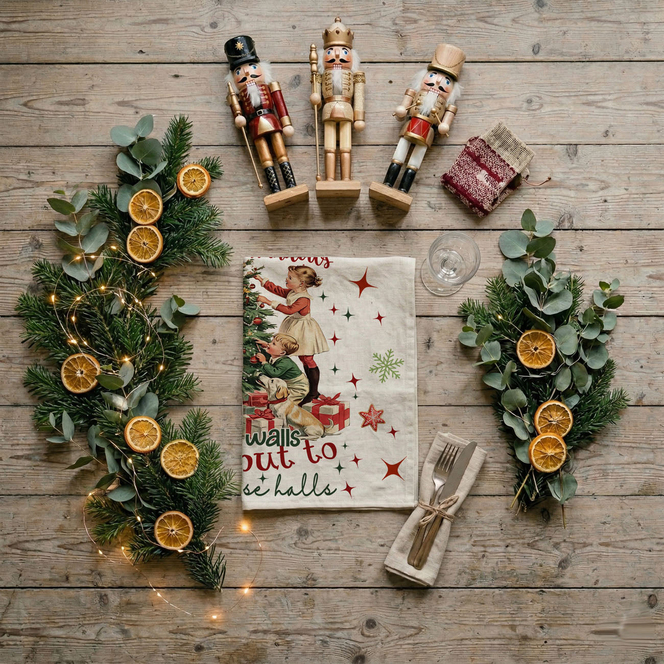 Funny Christmas kitchen styling
funny vintage christmas towel with kids decorating tree
retro christmas towel with humorous holiday quote
christmas kitchen towel with vintage children and tree