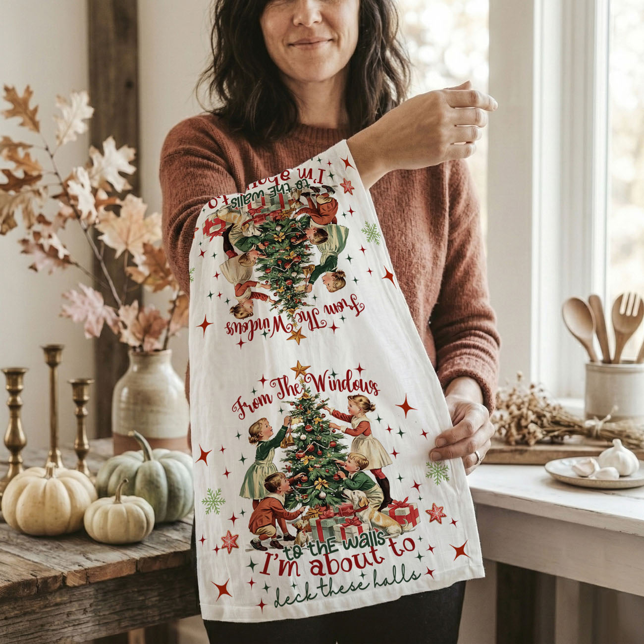 Funny Christmas kitchen towels sayings
Humorous Christmas kitchen towel quotes
Funny holiday kitchen towel design
Christmas kitchen towel with humor