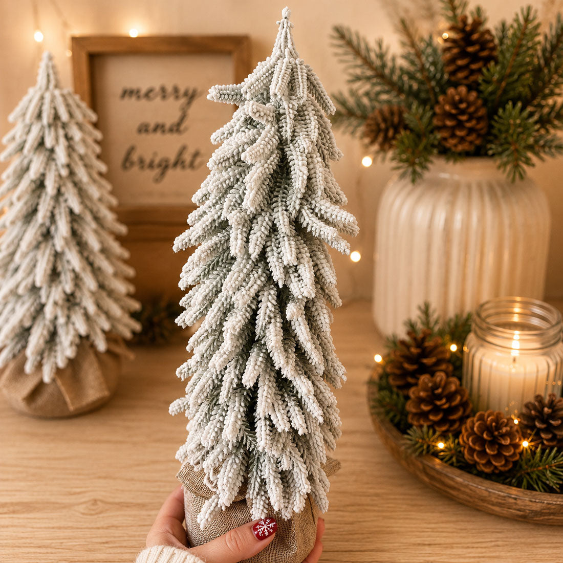 Snow Christmas Trees 4pk