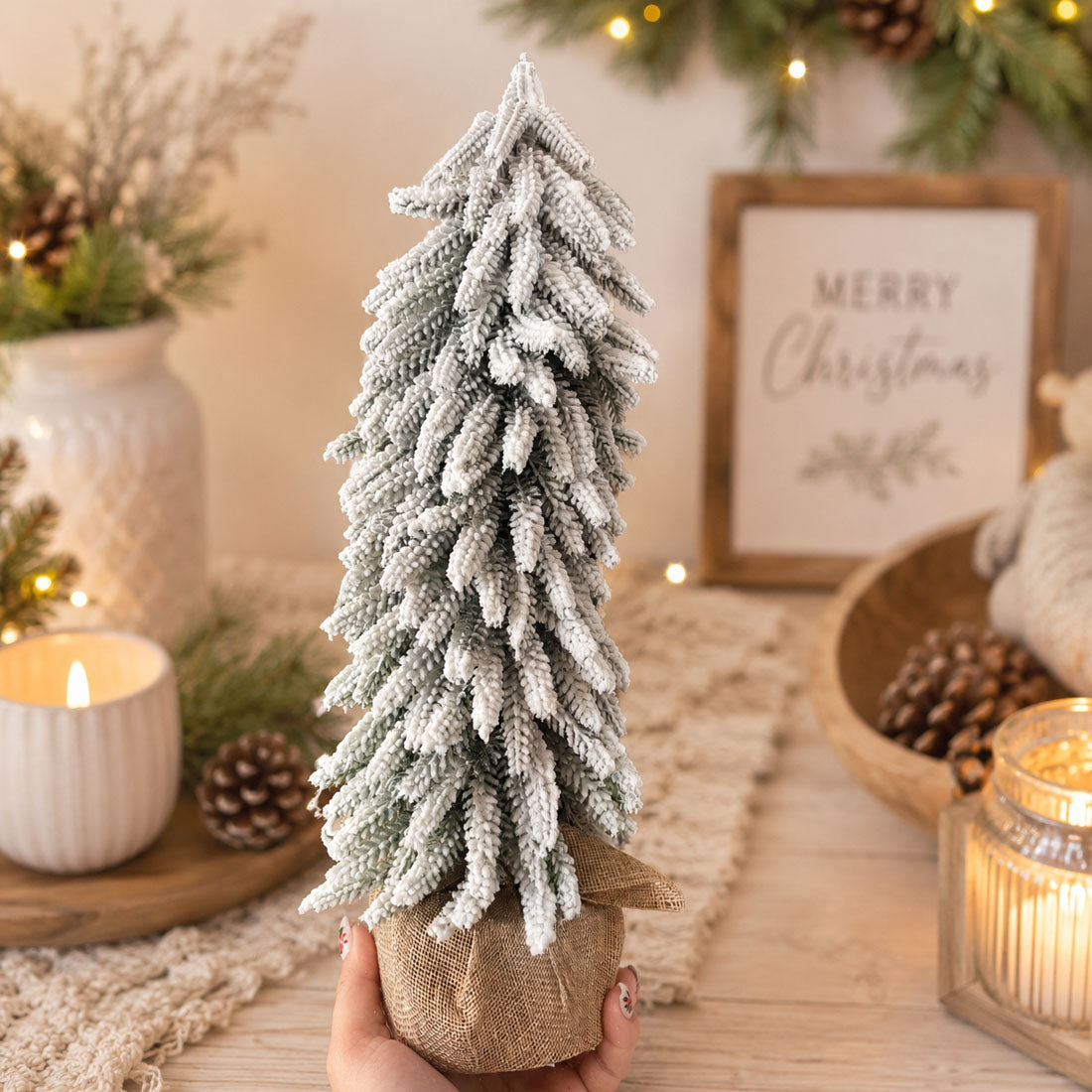 Snow Christmas Trees 4pk
